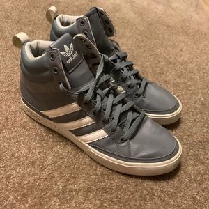 Men’s grey adidas high tops